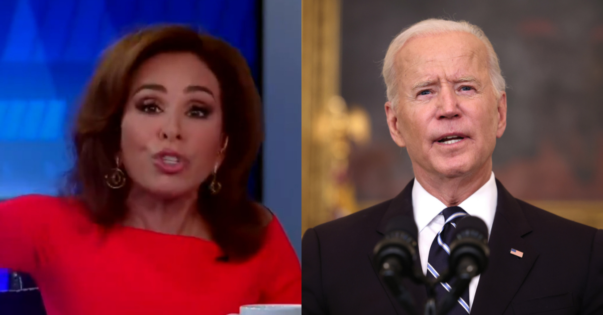 Jeanine Pirro Melts Down After Biden Tells Anti-Maskers To 'Show Some Respect' To Flight Attendants