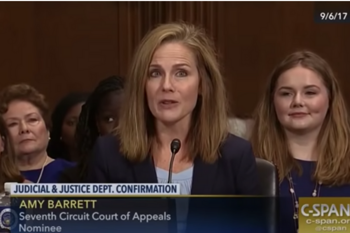 Amy Coney Barrett, Queen Of Gaslighters, Cries Hot Tears Over Being Called 'Partisan Hack'