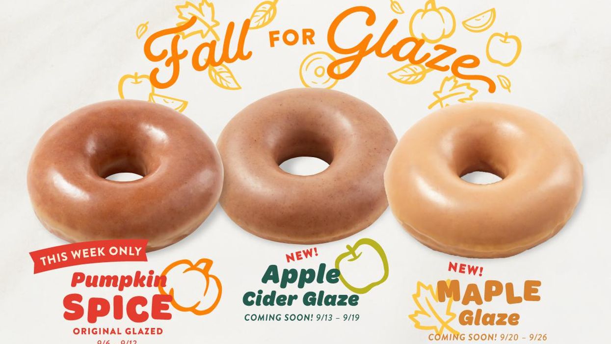 Krispy Kreme adds three fall-themed doughnuts to its menu this month
