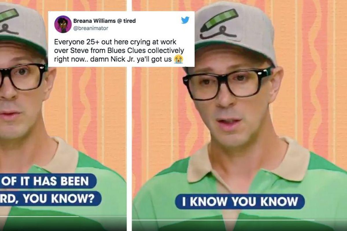 A video message from Steve from Blue's Clues has millennials drowning in their feelings