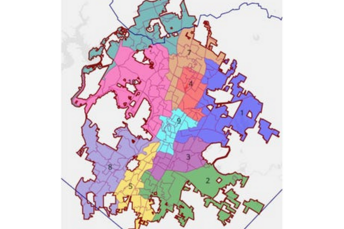 Proposed Austin City Council map resembles current map
