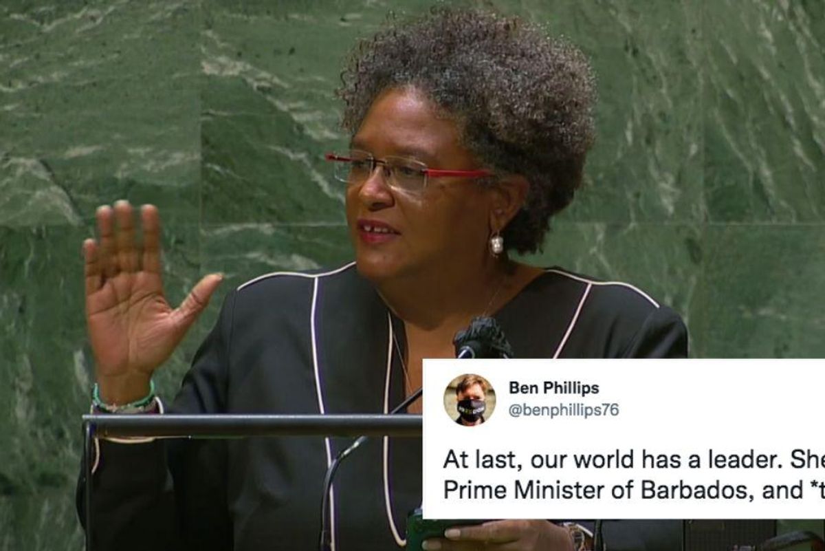 Barbados prime minister goes viral with her powerful speech to the United Nations