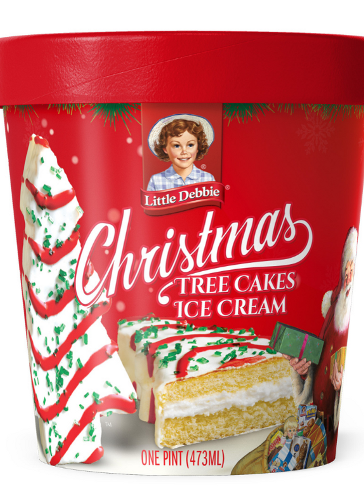 christmas tree cake ice cream little debbie