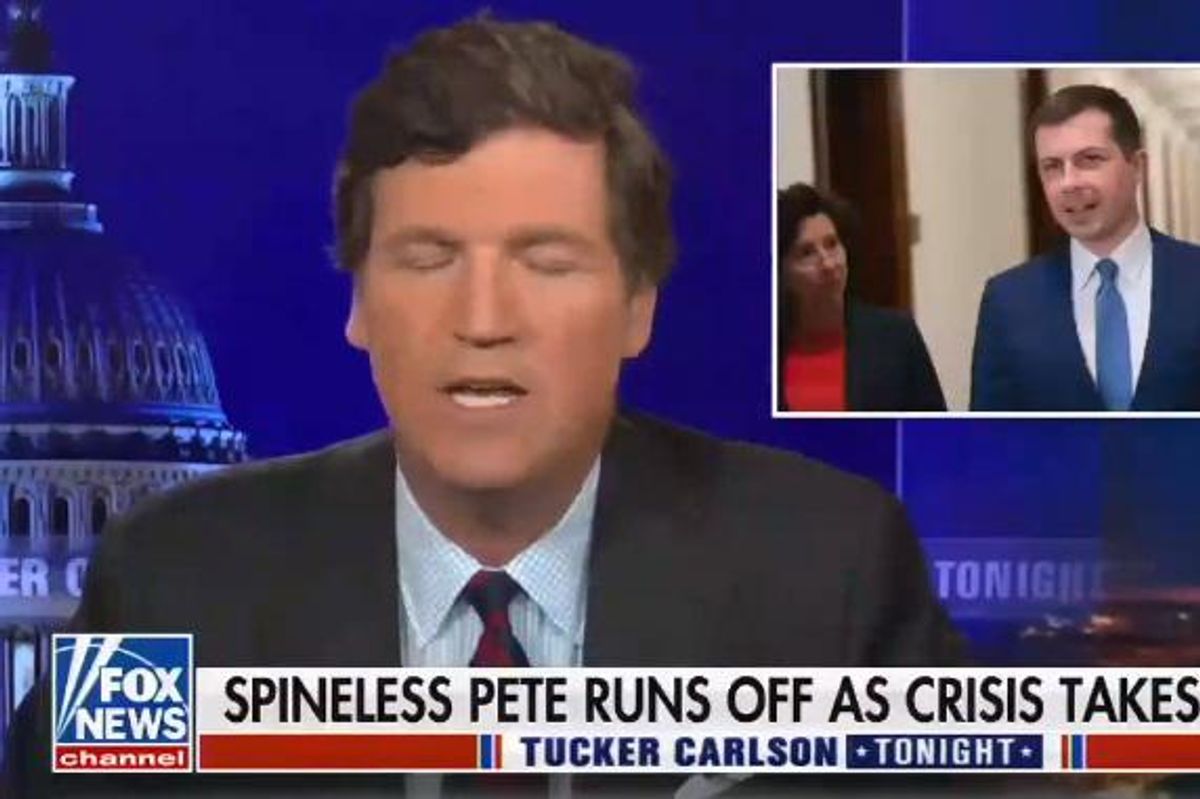 Tucker Carlson Having Normal, Healthy Reaction You'd Expect To Pete Buttigieg Being A Dad
