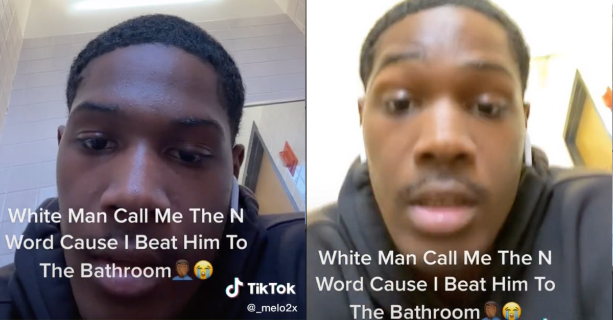 Furious White Guy Has Complete Racist Meltdown After Black Man Beats Him To The Bathroom