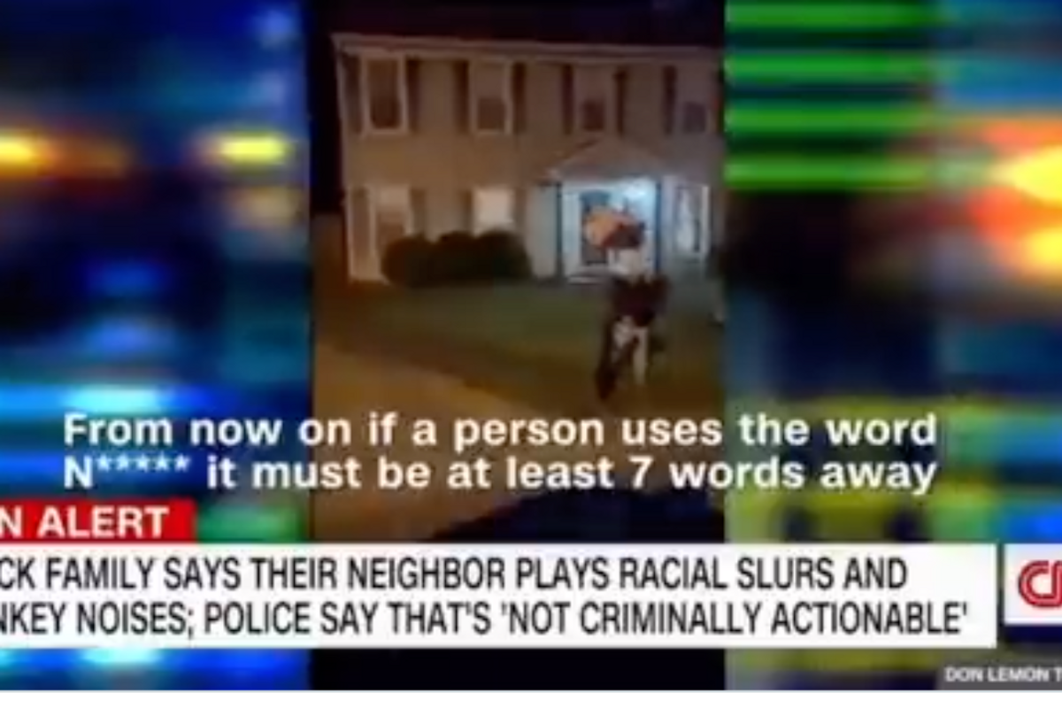 Virginia PD Not So Sure Harassing Your Neighbor With Racist Noise Is A Crime