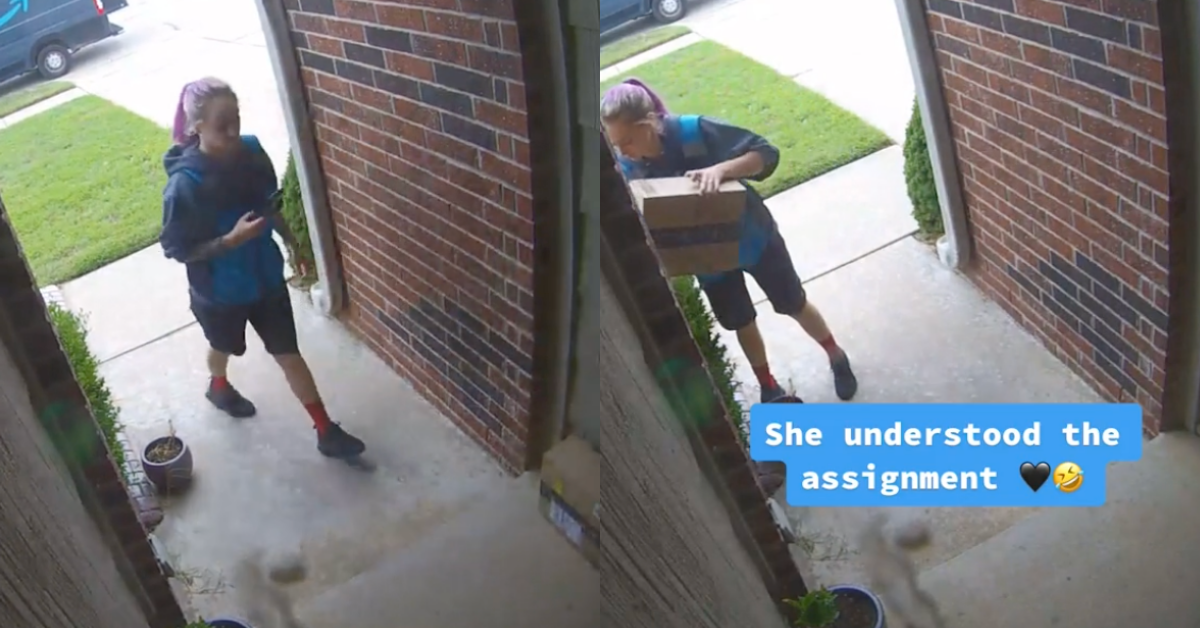 Amazon Driver Becomes Internet Sensation After Following Customer's Instructions Like A Pro