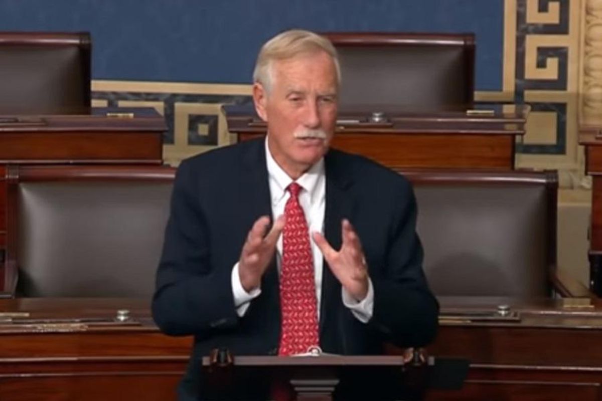 Let's Watch Angus King's Barn Burner Speech On Voting Rights!
