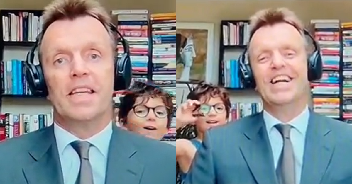 Financial Expert's Live Interview Goes Hilariously Off The Rails After His Son Decides To Crash It