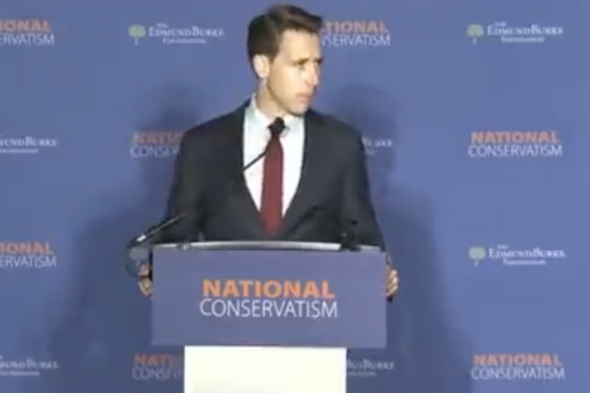 Josh Hawley Pretty Sure MAGA Bros Watch Porn All Day Because Liberals Hurt Their Fee-Fees