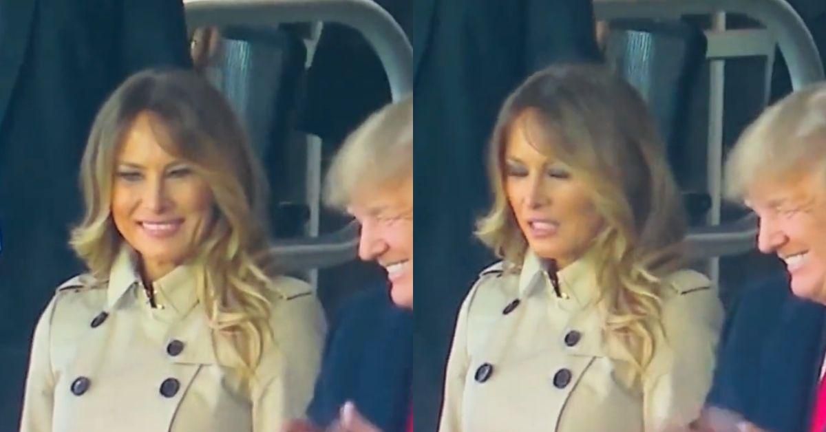 Melania's Viral Reaction After Turning Away From Trump During World Series Appearance Says It All