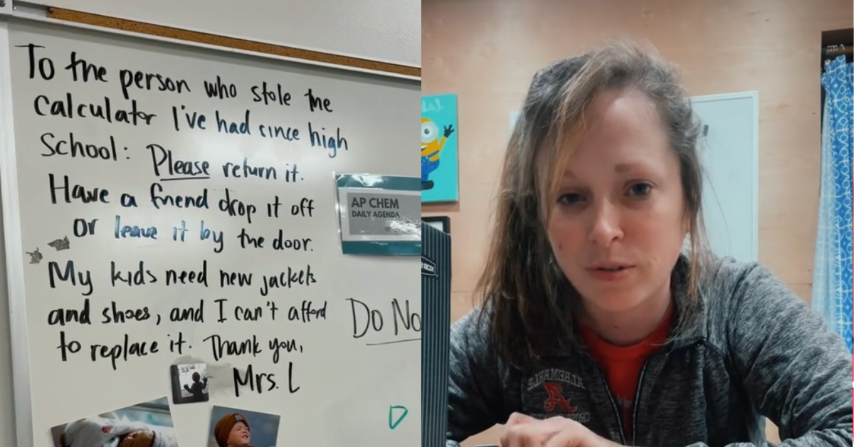 Struggling Teacher Begs Whoever Stole Her Calculator To Return It—And The Internet Steps Up Big Time