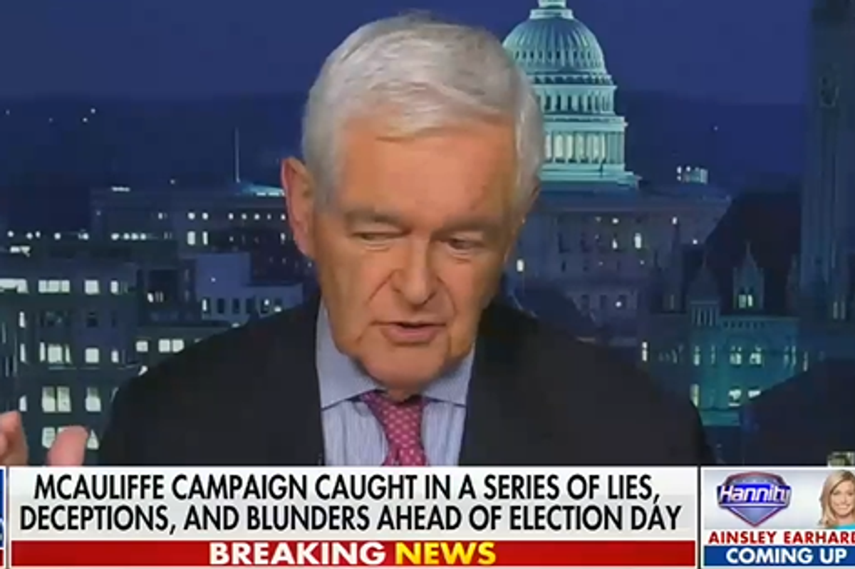 Newt Gingrich Pretty Sure Terry McAuliffe Stole VA Election, Unless Republican Youngkin Wins It