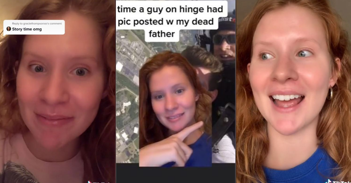 TikToker Stunned After Random Guy On Dating App Has Photo With Her Dead Dad On His Profile