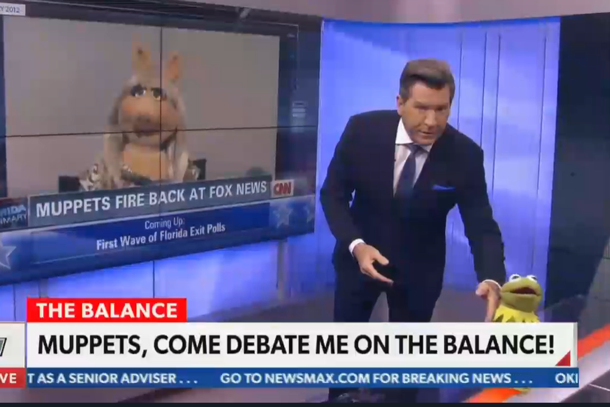 Newsmax Idiot Impugning Muppets' Masculinity, Challenging Them To Debates, As One Does