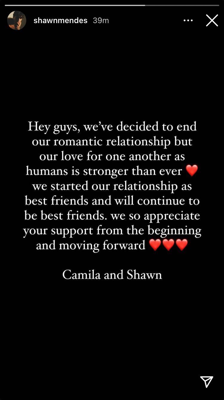 did shawn mendes and camila cabello break up