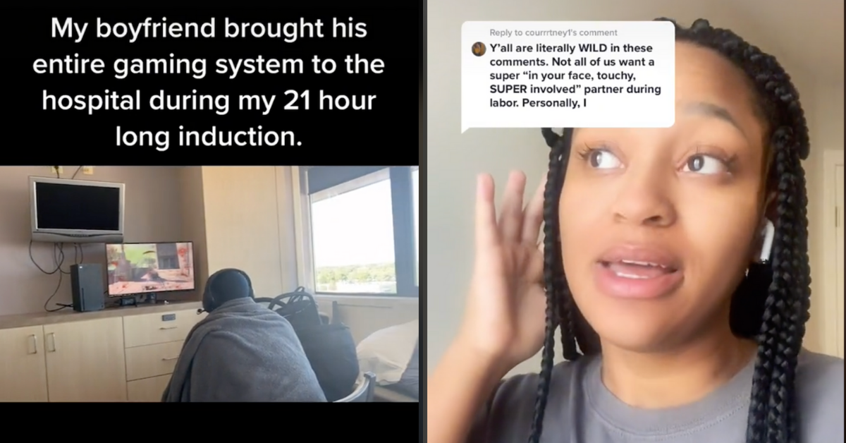 TikTok Divided After Guy Brings Gaming System To Hospital While Pregnant Girlfriend Is Induced