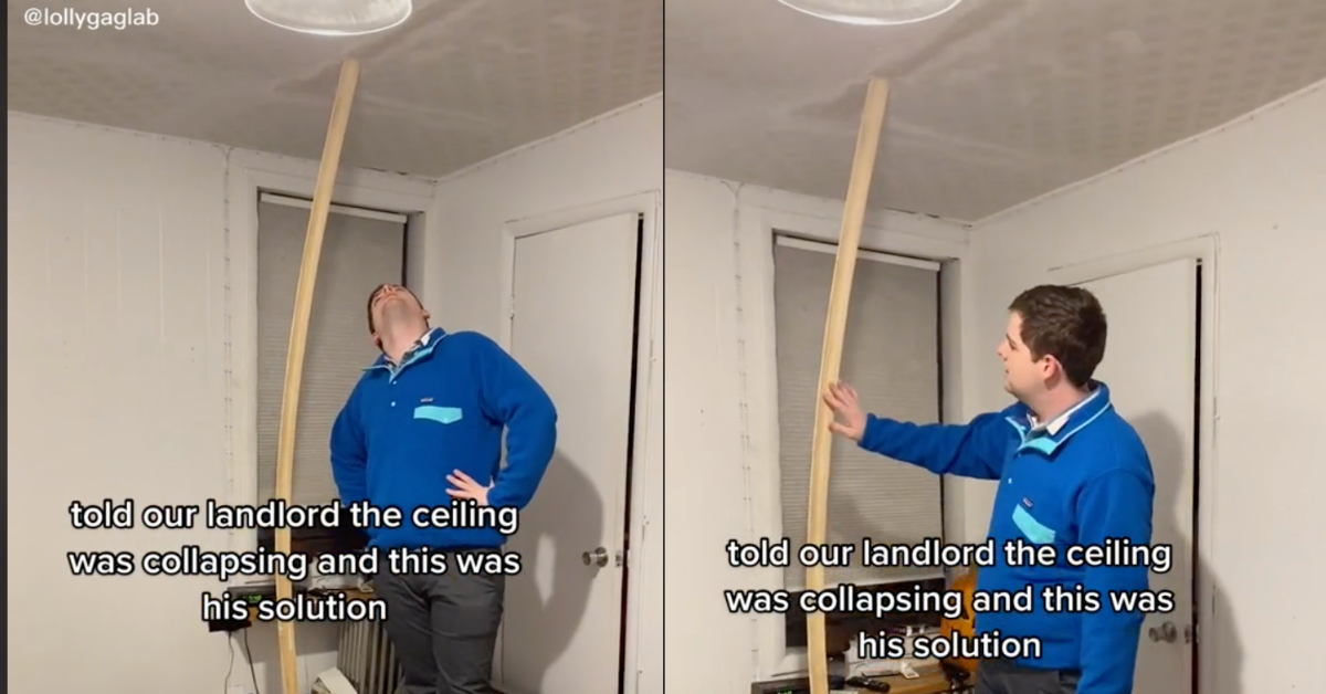 Viral TikTok Video Showing Landlord's Quick Fix For Tenant's 'Collapsing' Ceiling Sparks Debate