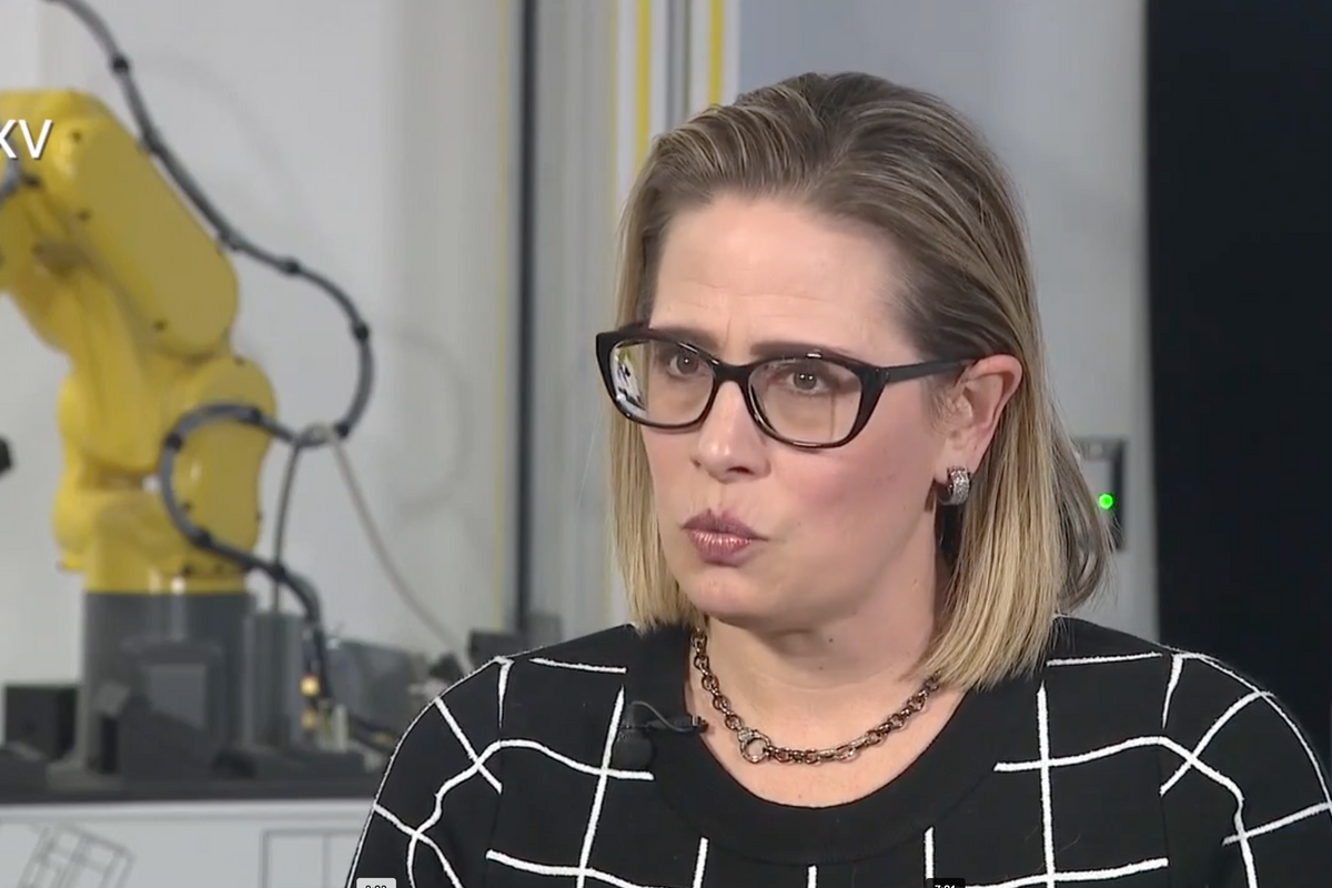 Senator Of The Year Kyrsten Sinema Gives Rare Interview ... Wait, Where Are You Going?