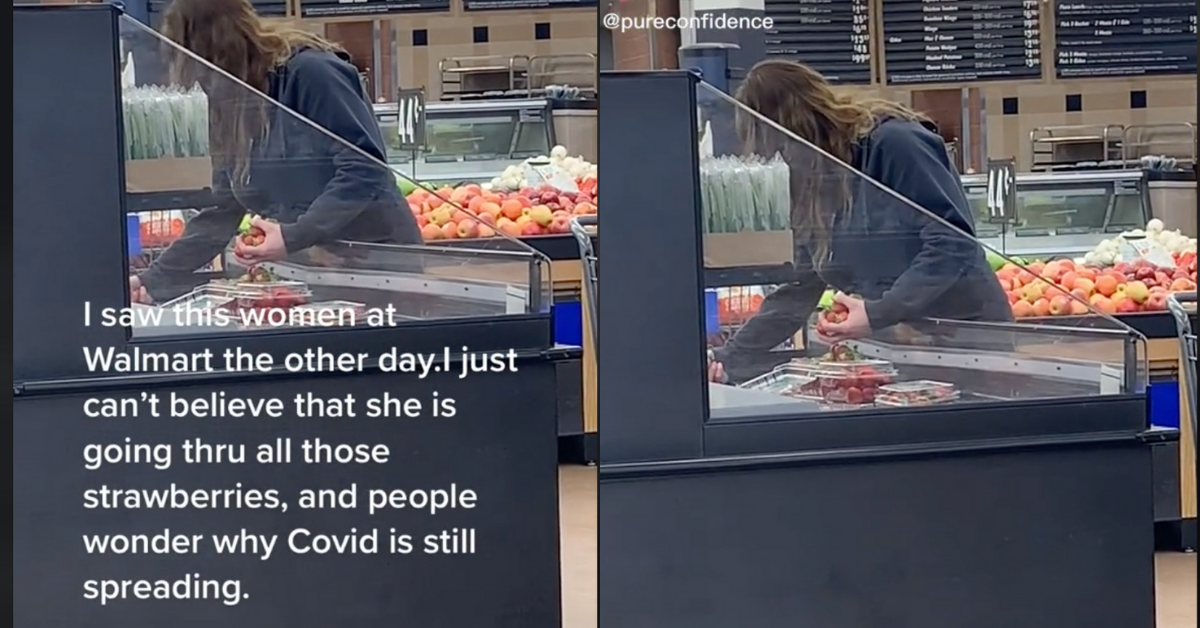 Video Of Maskless Woman Picking Through All The Strawberries At Walmart Sparks Outrage