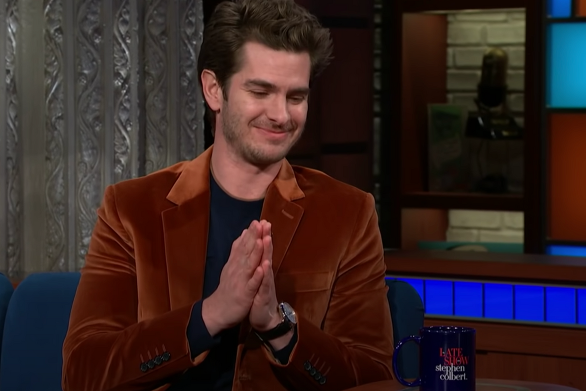 Andrew Garfield, tick tick boom, Stephen Colbert