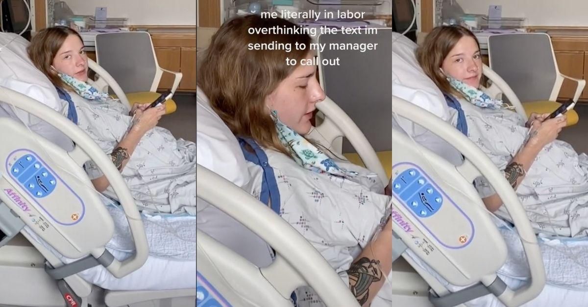 Viral TikTok Of Pregnant Woman In Labor Trying To Explain Why She Isn't Coming To Work Says It All