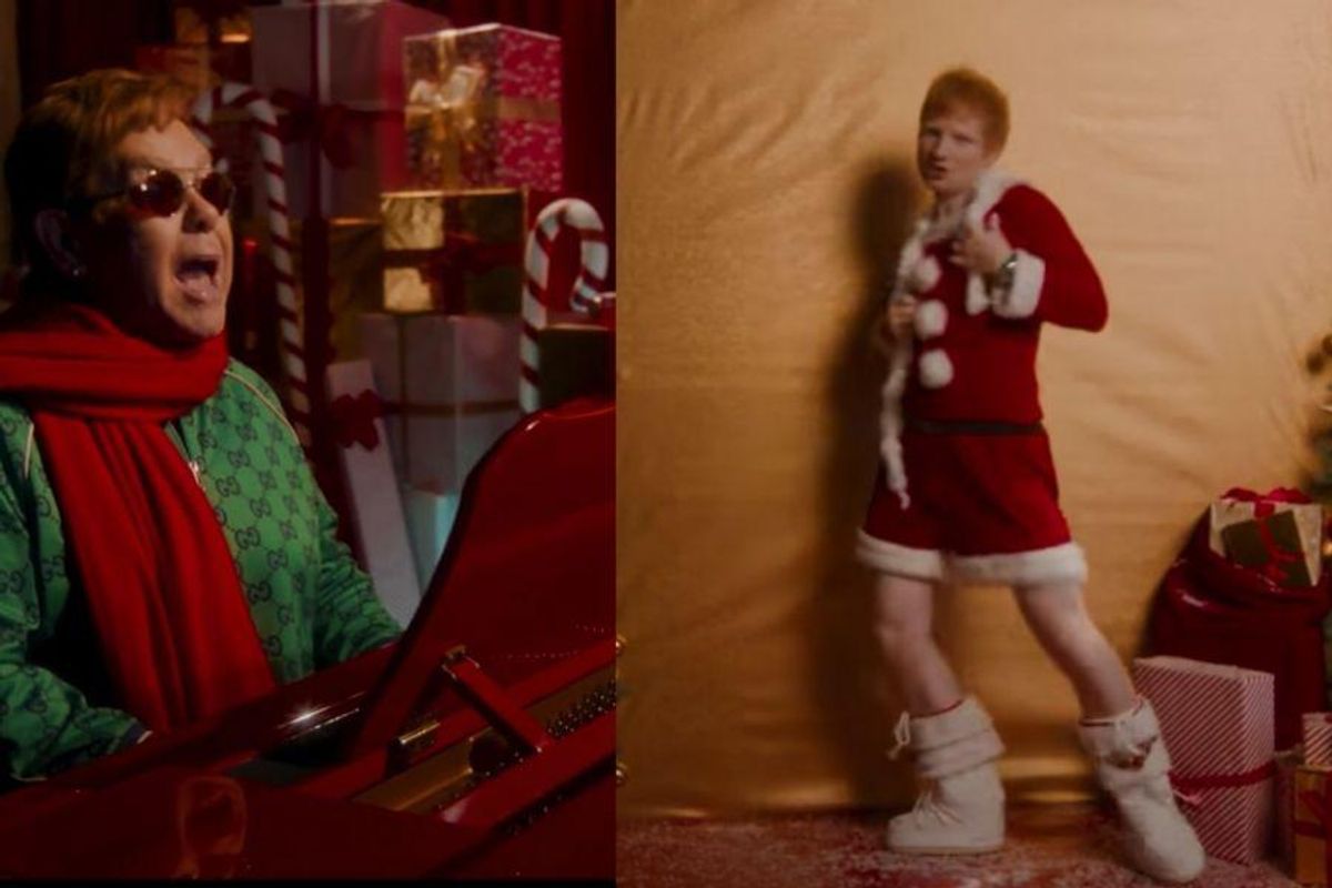 Ed Sheeran and Elton John's viral Christmas song has some epic merry