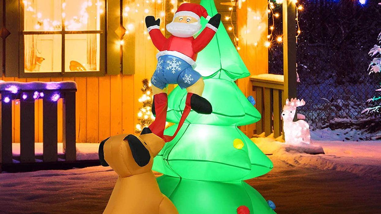 This hilarious Santa inflatable will add some Christmas cheer (and laughs) to your decor