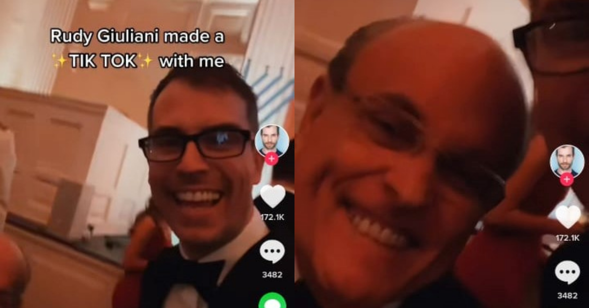 TikToker Gets Giuliani To Film A Video With Him At GOP Event—And Ends Up Trolling Him Hard