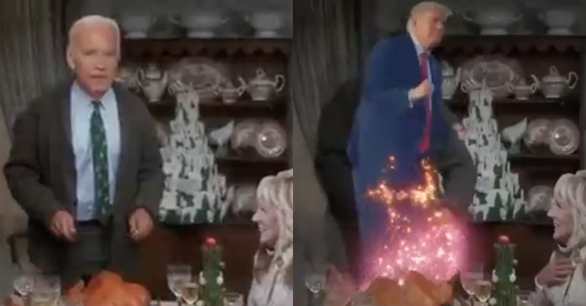 Don Jr. Dragged After Sharing Bonkers Video Of A Dancing Trump Emerging From Biden's Turkey