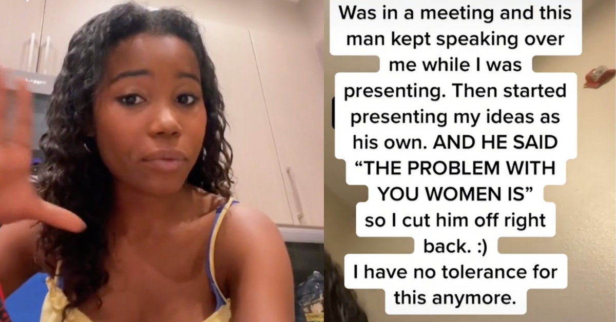 Woman Epically Shuts Down Guy Who Kept Repeatedly Interrupting Her Work Presentation In Viral TikTok