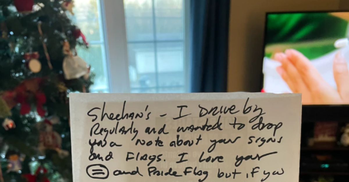 Lesbian Moms Receive Angry Christmas Letter From Neighbor Who Doesn't Like Their Pride Flags