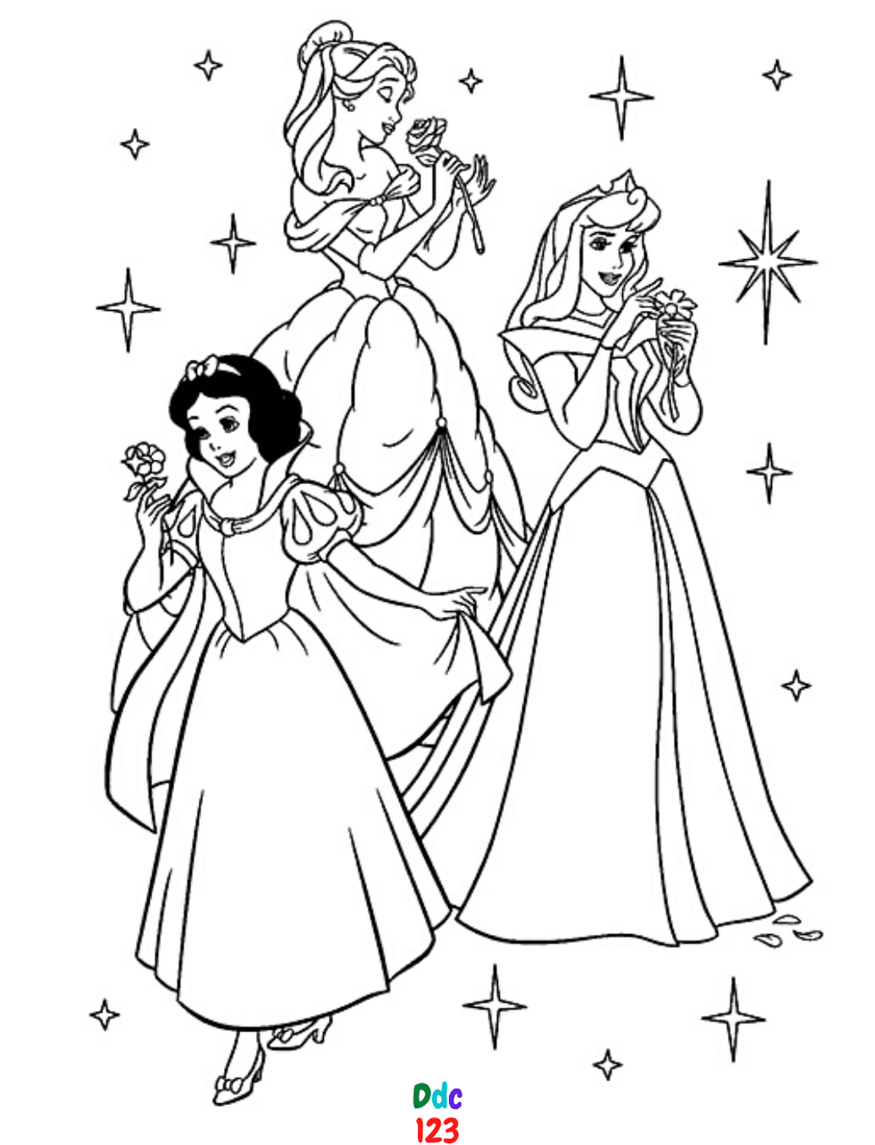 princess coloring pages to color for kids ddc123