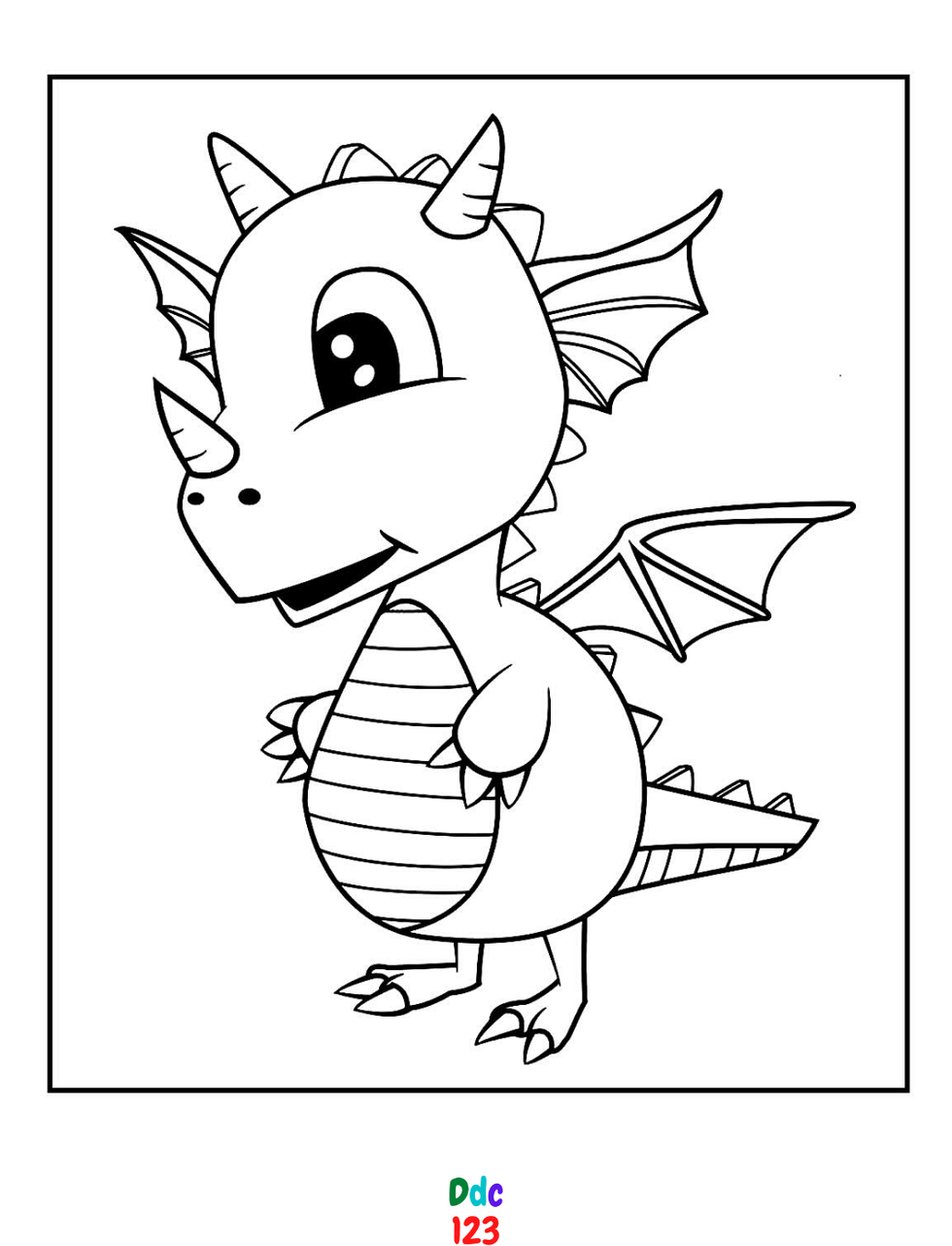 free dragon coloring pages for kids ddc123