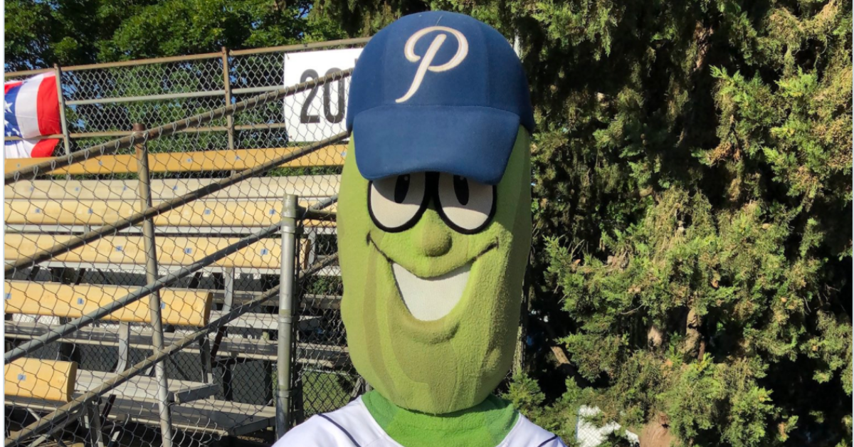 Minor League Team's Pickle Mascot Causes A Stir With Seemingly Racy Picture—And Twitter Is Not Okay