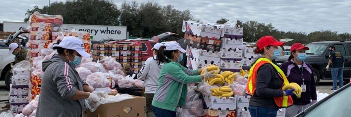 Women working at a Houston Food Back