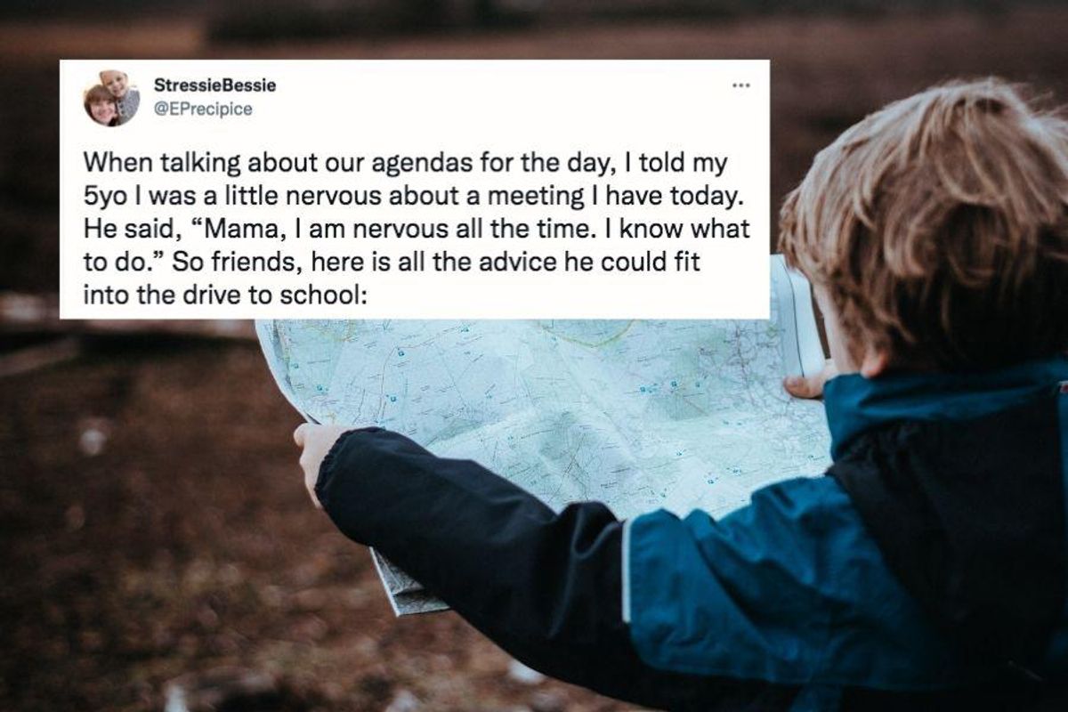 5-year-old gave his mom advice for handling nerves. It was both adorable and spot-on.