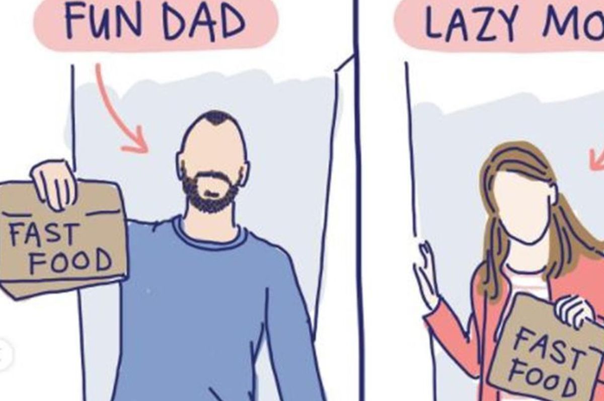 parenting double standards, moms and sexism, momlife_comics