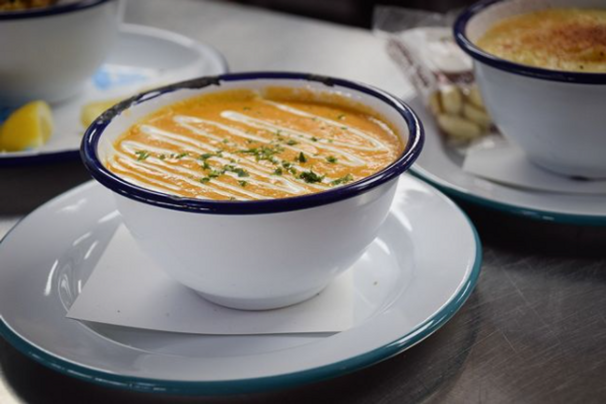 9 soups available for takeout to warm up during the freeze