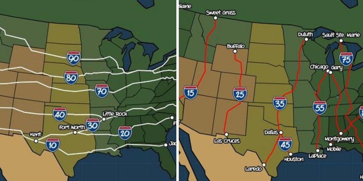 The way U.S. highways are numbered is surprisingly systematic. - Upworthy