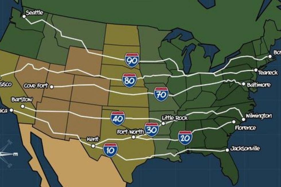 Map Of Us Highways And Interstates The Way U.s. Highways Are Numbered Is Surprisingly Systematic. - Upworthy