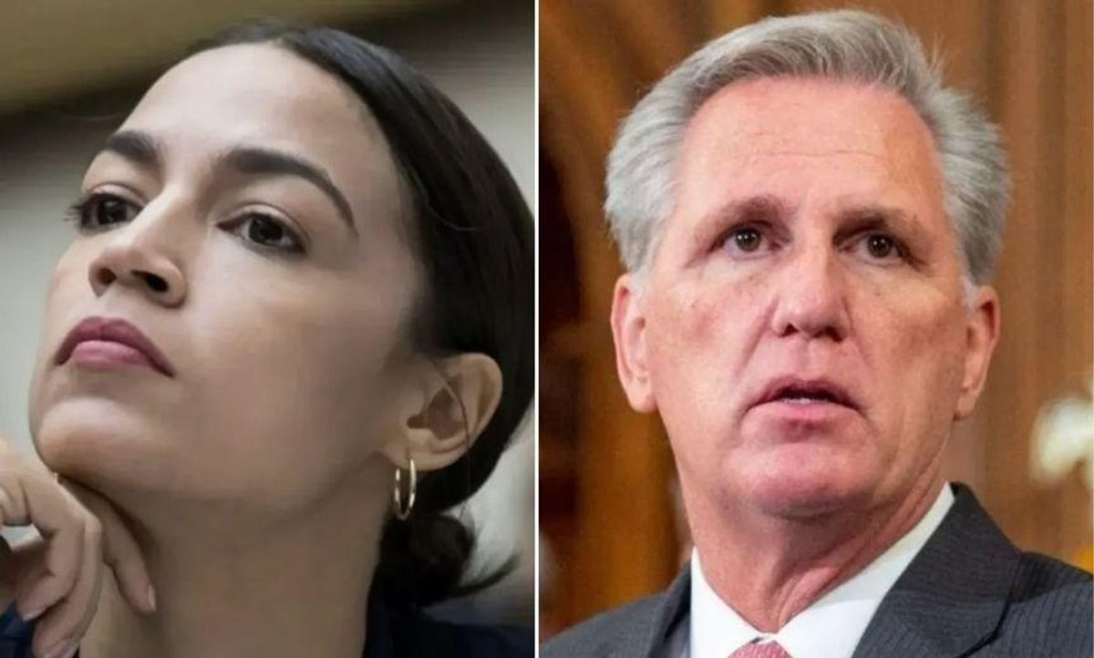 GOP Leader Slams QAnon Rep for Speaking at White Nationalist Conference But AOC Isn't Having It