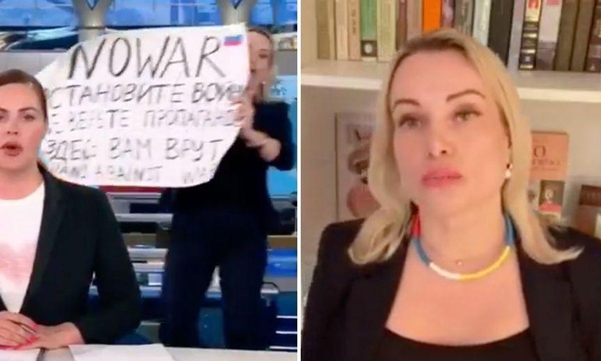 Russian Journalist Who Stormed News Set to Decry Ukraine Invasion Apologizes for Helping Promote Putin
