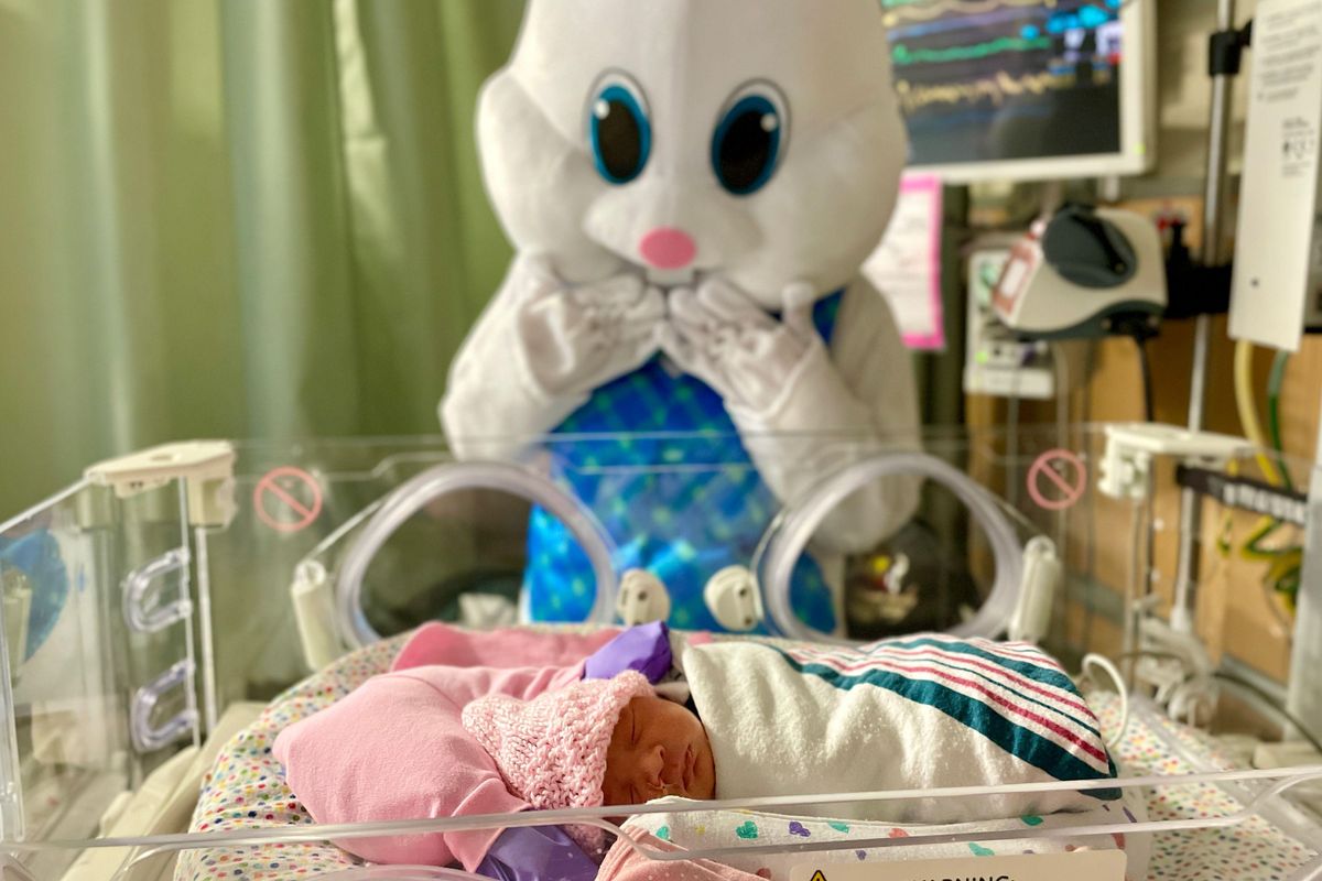 PHOTOS: Easter Bunny visits babies at Austin hospital