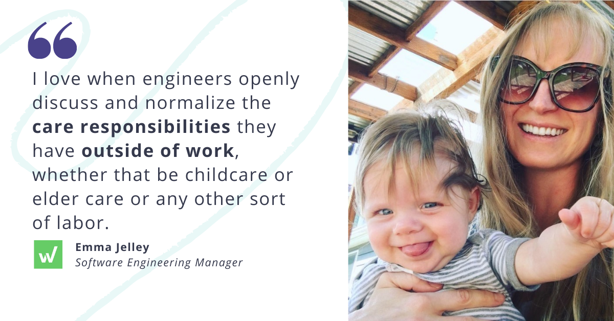 Blog post header with quote from Emma Jelley, Software Engineering Manager at Workiva