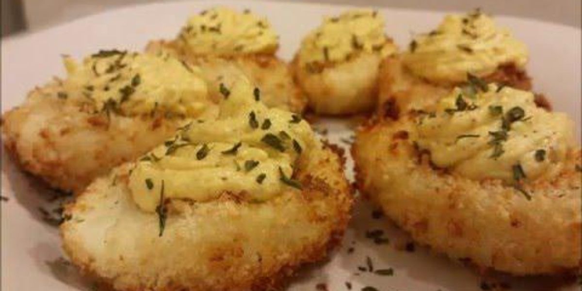 Here's how to make fried deviled eggs in an air fryer in 10 minutes