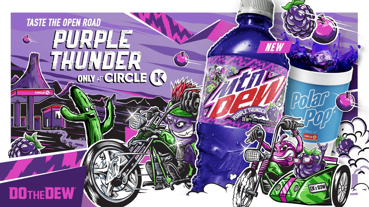 Mtn Dew’s berry-and-plum flavored Purple Thunder hits shelves of Circle K stores