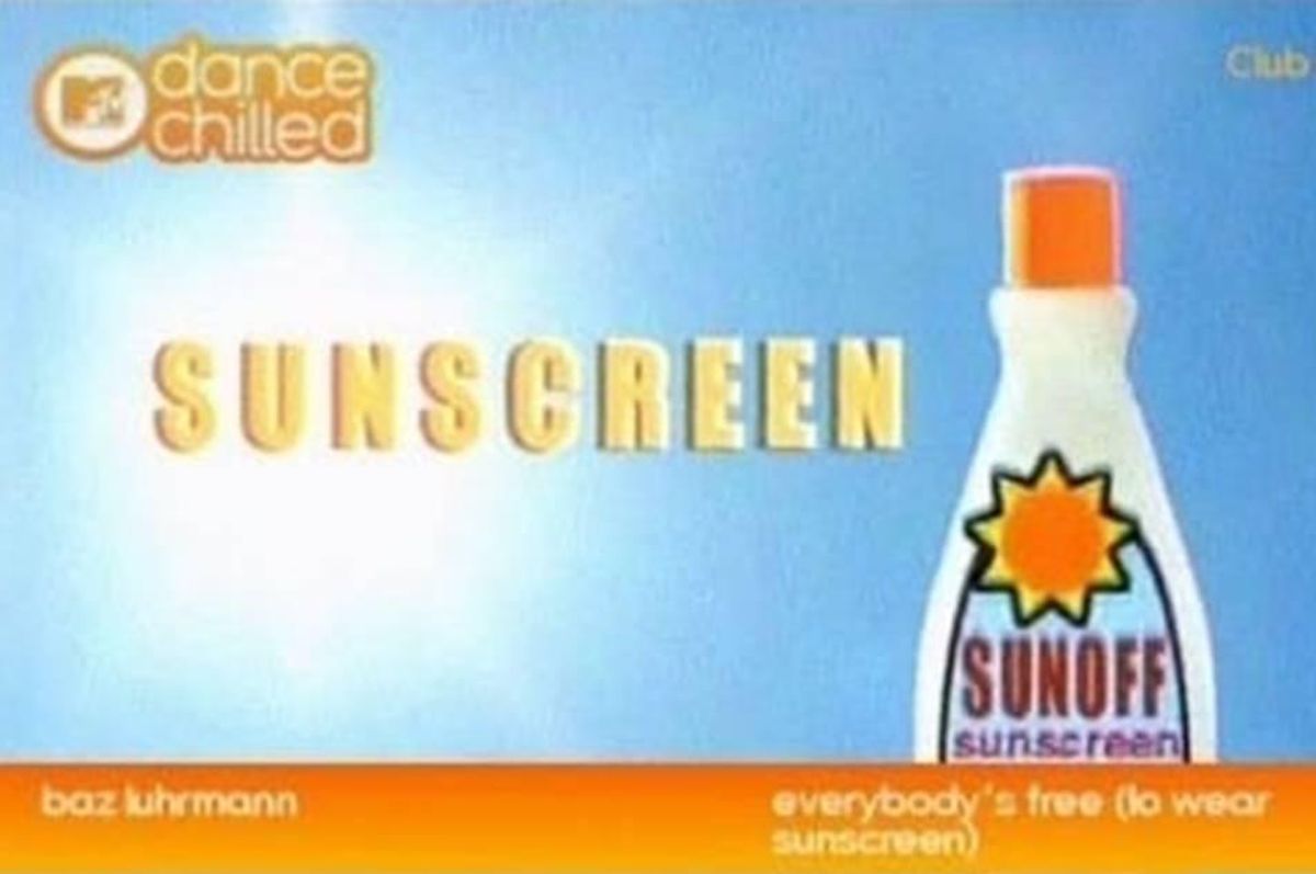 baz luhrmann, sunscreen song, '90s music