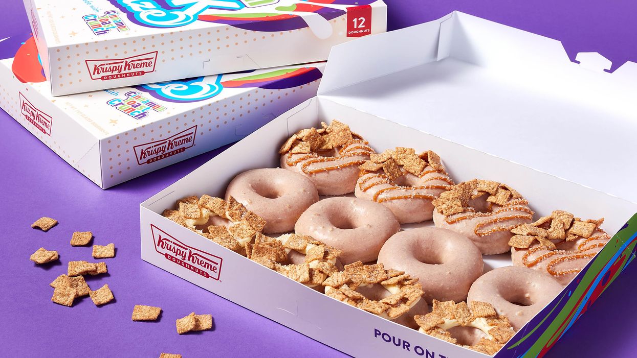 Krispy Kreme's new doughnuts taste like a big bowl of Cinnamon Toast Crunch