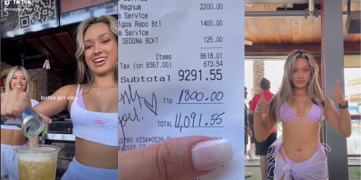 'Bottle Girl' Shares How Much She Makes In Tips In One Night VIDEO